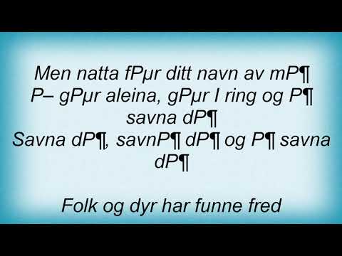 Halvdan Sivertsen - Savna DГ¦ Lyrics