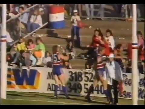 Sean Wight huge long bomb goal Brian Wilson Bulldogs VS Melbourne