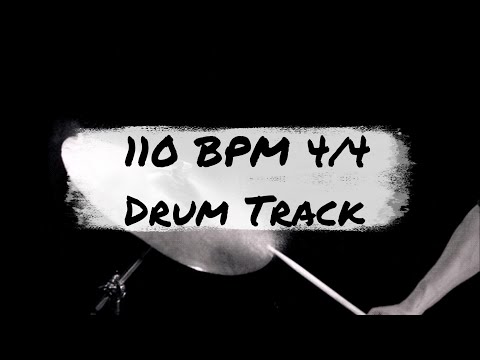 1 Hour 110 BPM - 4/4 Drum Track - Drum Loop - Metronome - Drum Beat