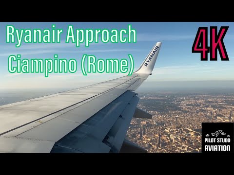 Scenic Ryanair Approach Into Ciampino Airport 4K (STN - CIA)