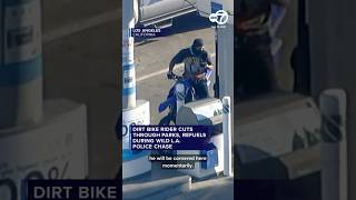 Dirt bike rider cuts through parks, refuels during wild LA chase