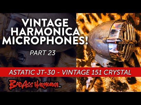 Vintage Blues Harmonica Microphones pt.22 Hot Blues Harp Mic - Astatic JT-30 Crystal  Blues Harp Mic