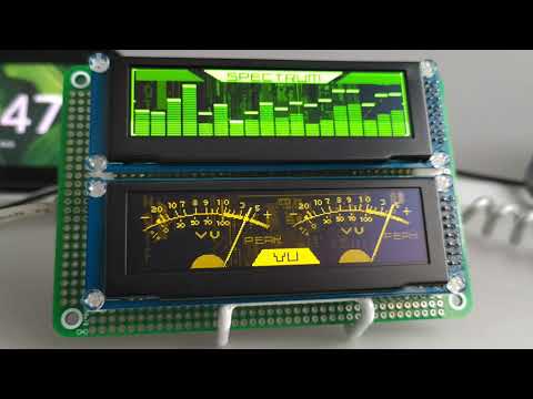 SSD1322/OLED mpd visualizer (spectrum,vu,peak)