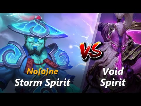 How to Storm Spirit mid vs Void Spirit (feat. No[o]ne) | First 10 minutes