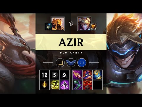 Azir Carry vs Ezreal - EUW Diamond Patch 25.11