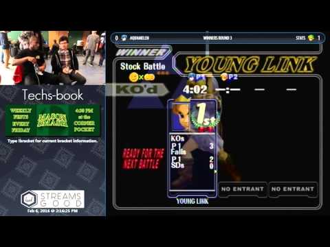 Techs-book - Winners R3 - Aquamelen (Marth) v Stats (Y. Link) - SSBM