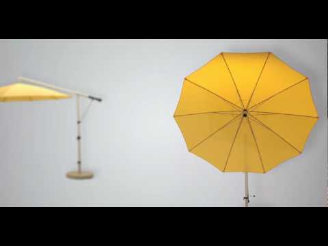 Ampelschirm MEZZO, der leicht bedienbare Freiarmschirm, made in Germany, von MAY