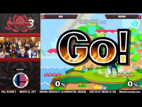 Full Bloom 3 - Selfless | HugS (Samus) vs Drephen (Sheik) - SSBM - Top 32 - Losers Round 2