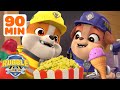 Rubble's Yummy Food Rescues In Builder Cove! w/ Mix | 90 Minute Compilation | Rubble & Crew