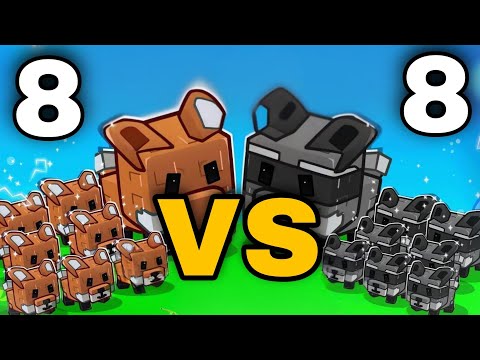 8 ZORROS CONTRA 8 MAPACHES ¿CUÁL ROBARÁ MÁS? | Grow a Garden