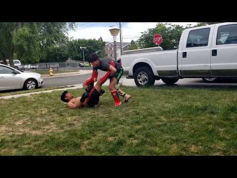 I fight an angry shirtless man