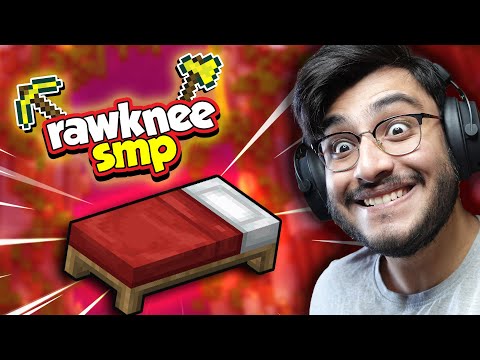 PLAYING BEDWARS IN OUR RAWKNEE SMP MINECRAFT SERVER