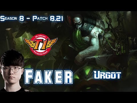 SKT T1 Faker URGOT vs SION Top - Patch 8.21 KR Ranked