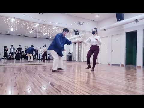 Jerry & nanassi lindyhop class in Swing friends challenger