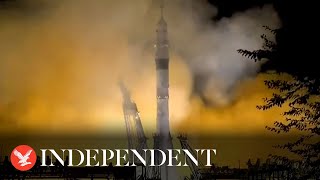 Download lagu Pesawat ruang angkasa Soyuz MS-24 diluncurkan menuju Stasiun Luar Angkasa Internasional dari Kazakhstan. mp3
