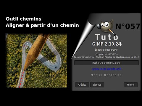 Tuto Gimp 2 10 pour débutant – 057 -  Aligner à partir d’un chemin.