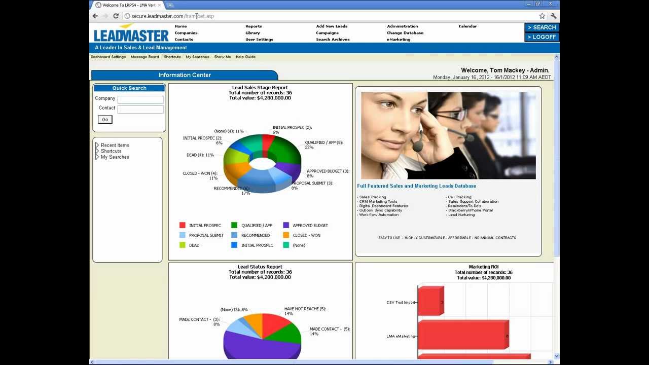 LeadMaster CRM | Quick Tour Video