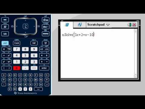 Ti Inspire N Solve Tutorial