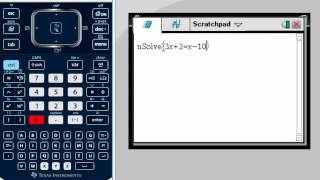 Solving equations with TI-Nspire (nSolve)