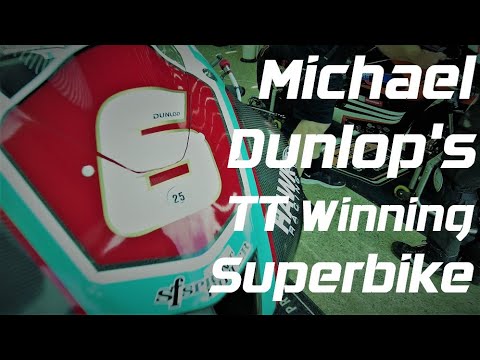 Michael Dunlop's  TT Winning Superbike. Close up look at the Isle of Man Legend. Honda Fireblade BSB