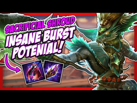 SOLO LANE AH PUCH WITH SACRIFICIAL SHROUD! - Smite Season 8 Ah Puch solo Gameplay