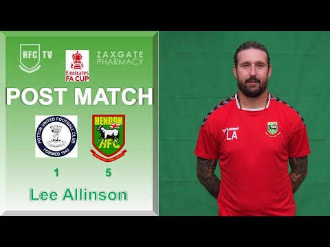 Lee Allinson post match v Potton Utd - FA Cup 3 September 2022