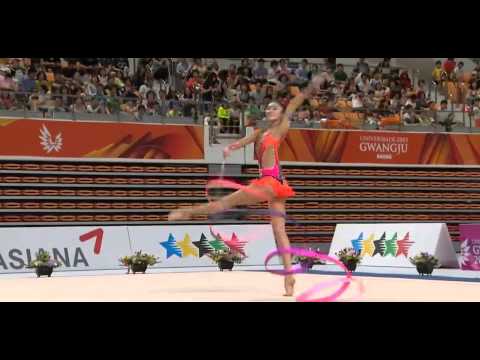 Sakura Hayakawa - Universiade 2015 - Ribbon AA