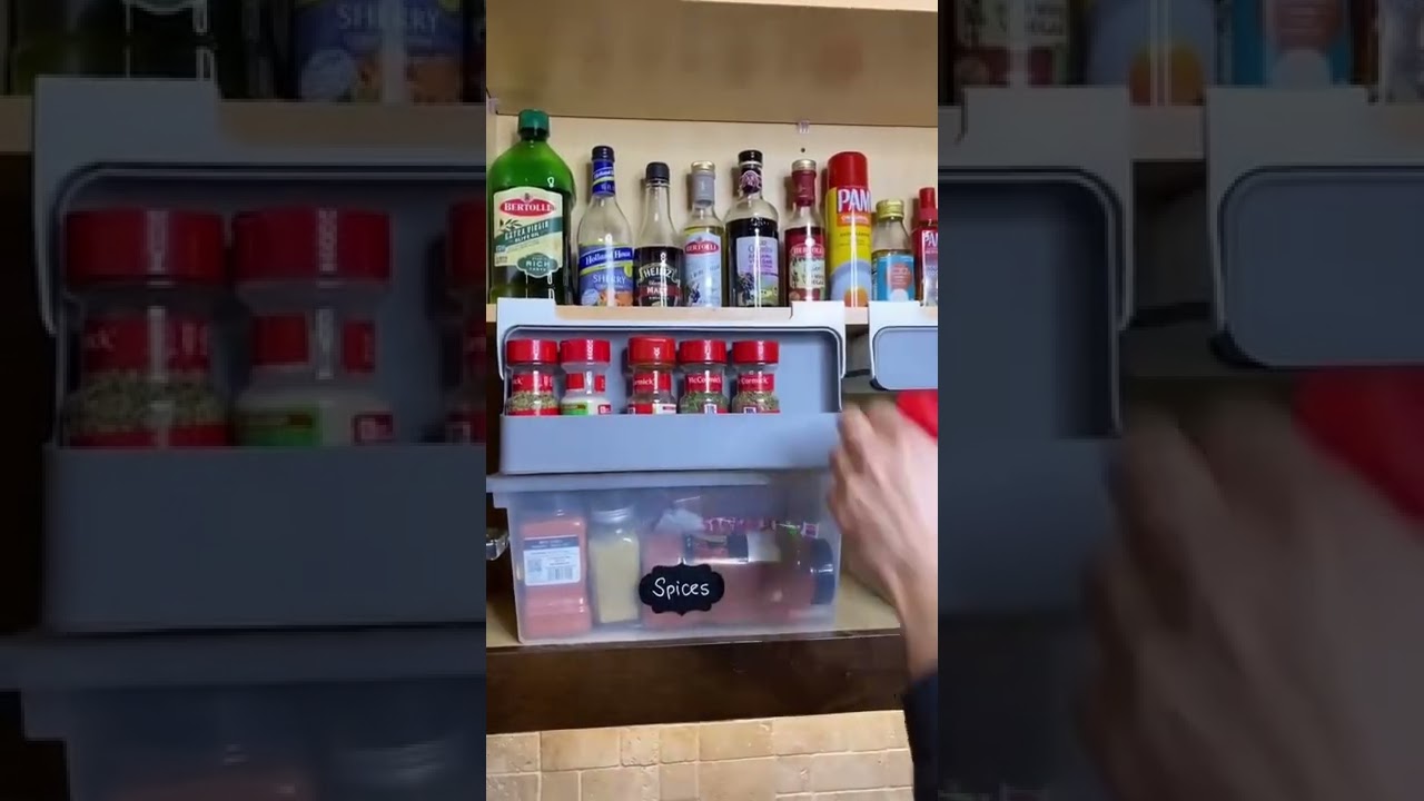 Organization hack for your spice.Drawer Spice Rack Organizer #Shorts (Amazon link in description)