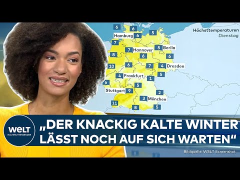 WETTER IN DEUTSCHLAND: Der Winter lässt auf sich warten – Plusgrade in Sicht!