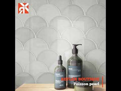 Carrelage mur écaille de poisson pearl