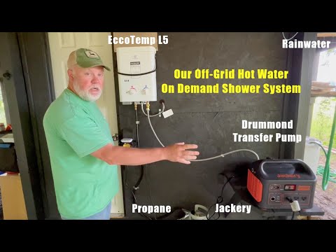 Our Off Grid Hot Water Shower Solution | Eccotemp