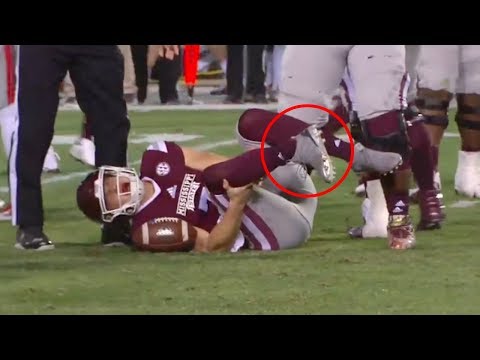 Nick Fitzgerald Injury (FULL VIDEO) | Ole Miss vs. Miss St. 2017