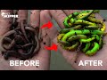 Making NEON GREEN GLOW WORMS! Best Fishing Bait