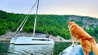 A Day in The Life Living on Our Sailboat in MAINE - Homemade Galley Granola, Fishing, Hiking!