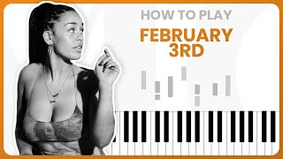 How To Play February 3rd By Jorja Smith On Piano - Piano Tutorial (PART 1)