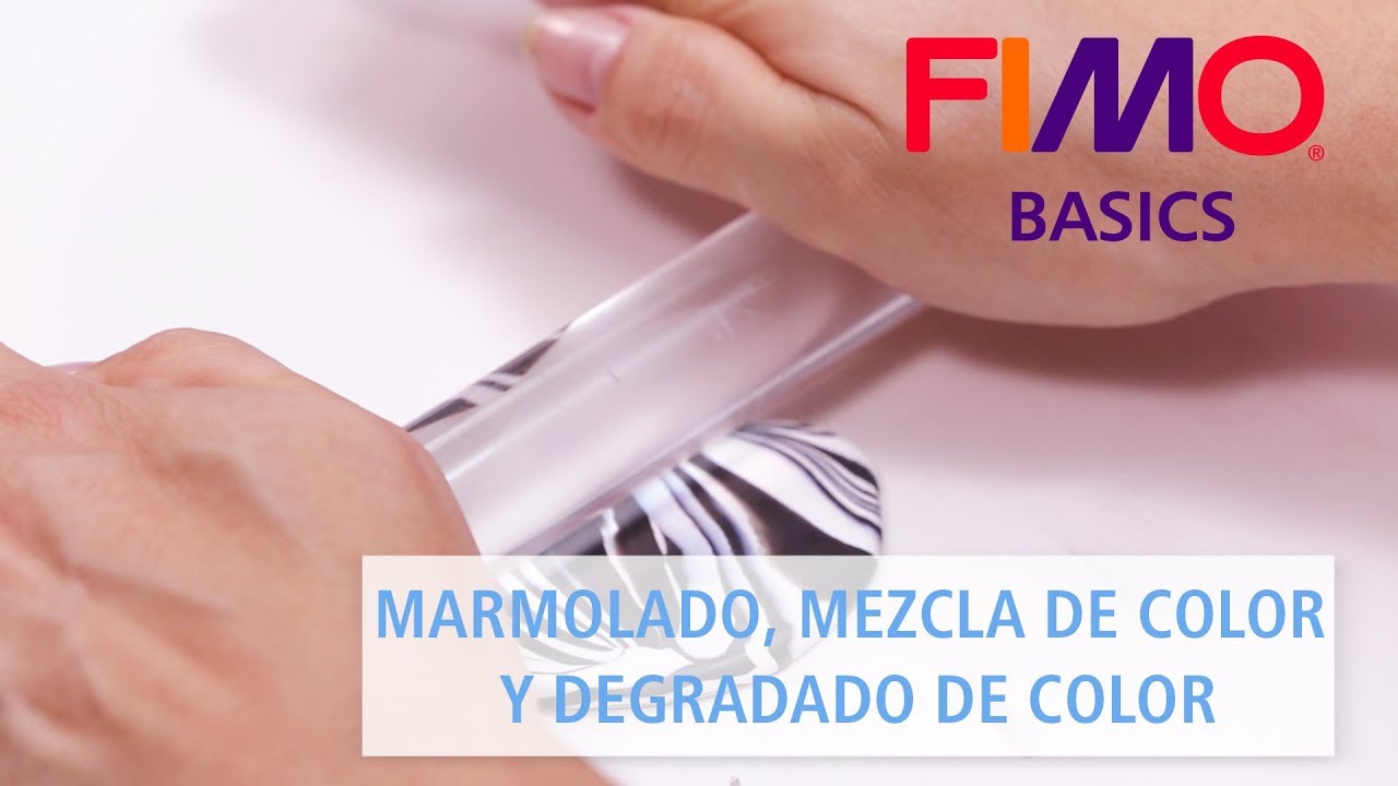 FIMO - Marmolado, mezcla de colores y degradados de color - Tutorial FIMO BASICS (español)