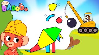 Club Baboo | Dinosaurs | Building a Parasaurolophus | Dinosaurs + kids fun with Club Baboo!