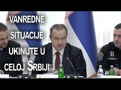 Dačić: Stanje na terenu stabilizovano, vanredne situacije ukinute u celoj Srbiji
