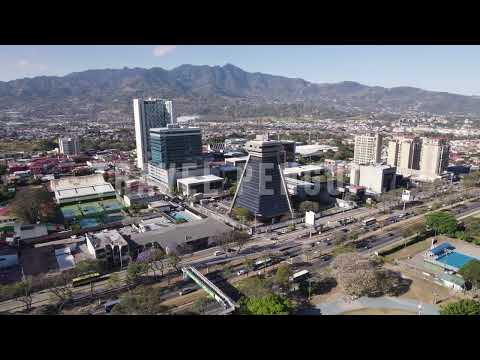 Costa Rica - San Jose, Republic General Comptroller Drone [4K] Stock Footage 2