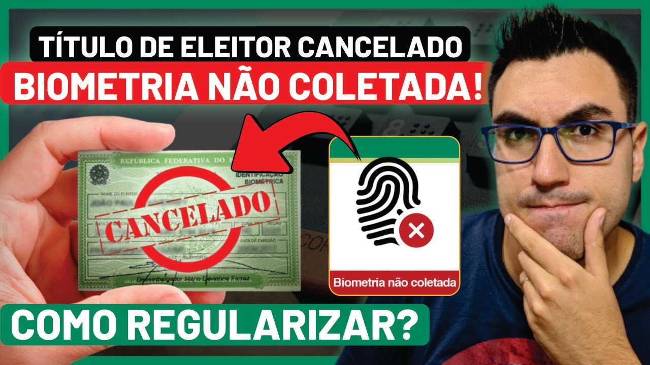 TÍTULO CANCELADO! BIOMETRIA NÃO COLETADA! COMO REGULARIZAR O TÍTULO PARA VOTAR SOLICITE UMA REVISÃO