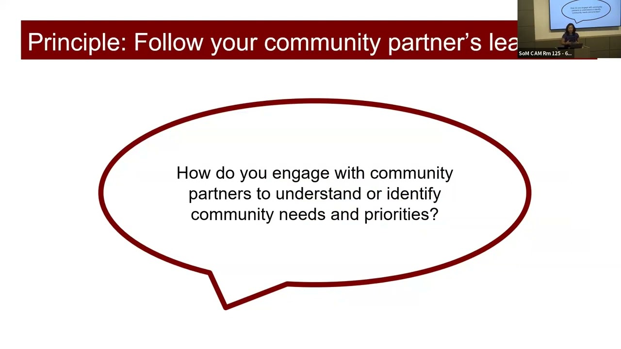 MCHRI Seminar Series: Principles of Community-Engaged Research