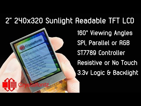2" 240x320 Sunlight Readable TFT LCD Demo