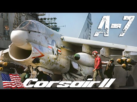 A-7 Corsair II. The American subsonic light attack aircraft by Ling-Temco-Vought  | Upscaled Video