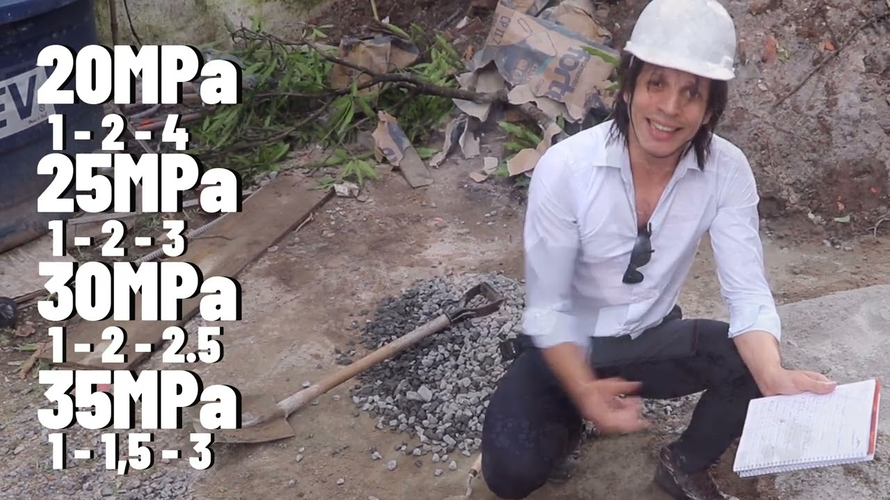 Qual a Quantidade de Cimento Areia e Brita no Concreto? Fck Certo Viga, Laje, Pilar Coluna!