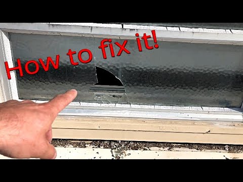 How to fix, replace broken window glass. old putty...