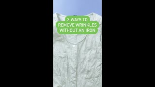 3 Ways to Remove Wrinkles Without an Iron #shorts