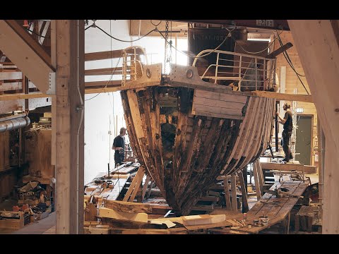 Replacing frames on the listed wooden boat "Tafjord"