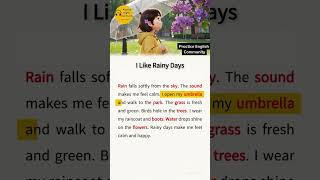 English Listening Practice – I Like Rainy Days | Short English Story with Subtitles