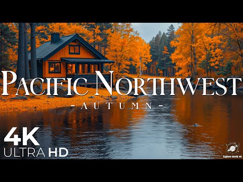 Pacific Northwest in the Fall 4K – Mystical Autumn Forests | Relaxing Nature Sounds