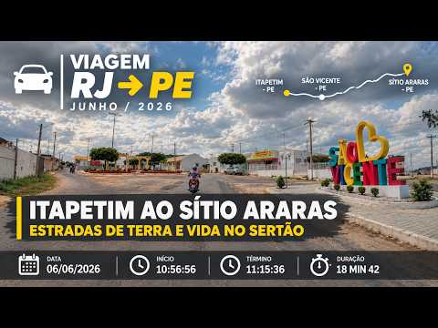 Viagem RJ–PE 2026 | Itapetim ao Sítio Araras – Estradas de Terra e Vida no Sertão
